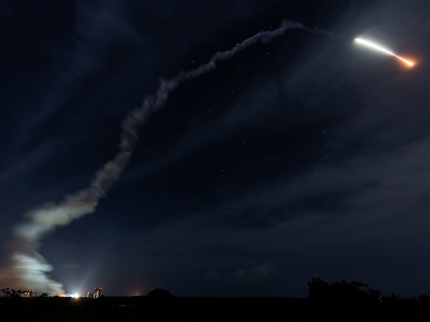 caption: The European Space Agency's first mission to Mercury blasts off with a trio of crafts on October 19, 2018. BepiColombo passed by Venus on its way to Mercury Tuesday morning.