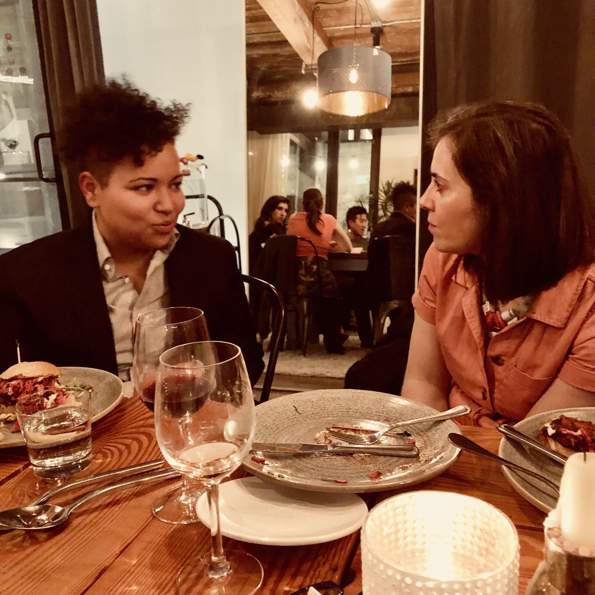 caption: Participants at the inaugural Curiosity Club dinner on January 24, 2019 at The Cloud Room with food by Plum Bistro.