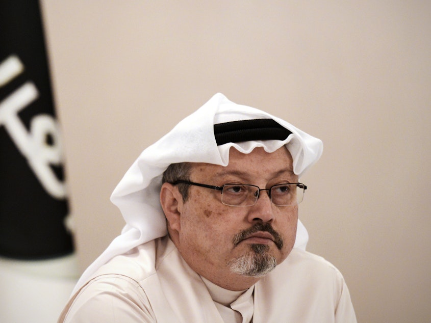 caption: Saudi journalist Jamal Khashoggi was last seen visiting Saudi Arabia's consulate in Istanbul on Oct. 2.