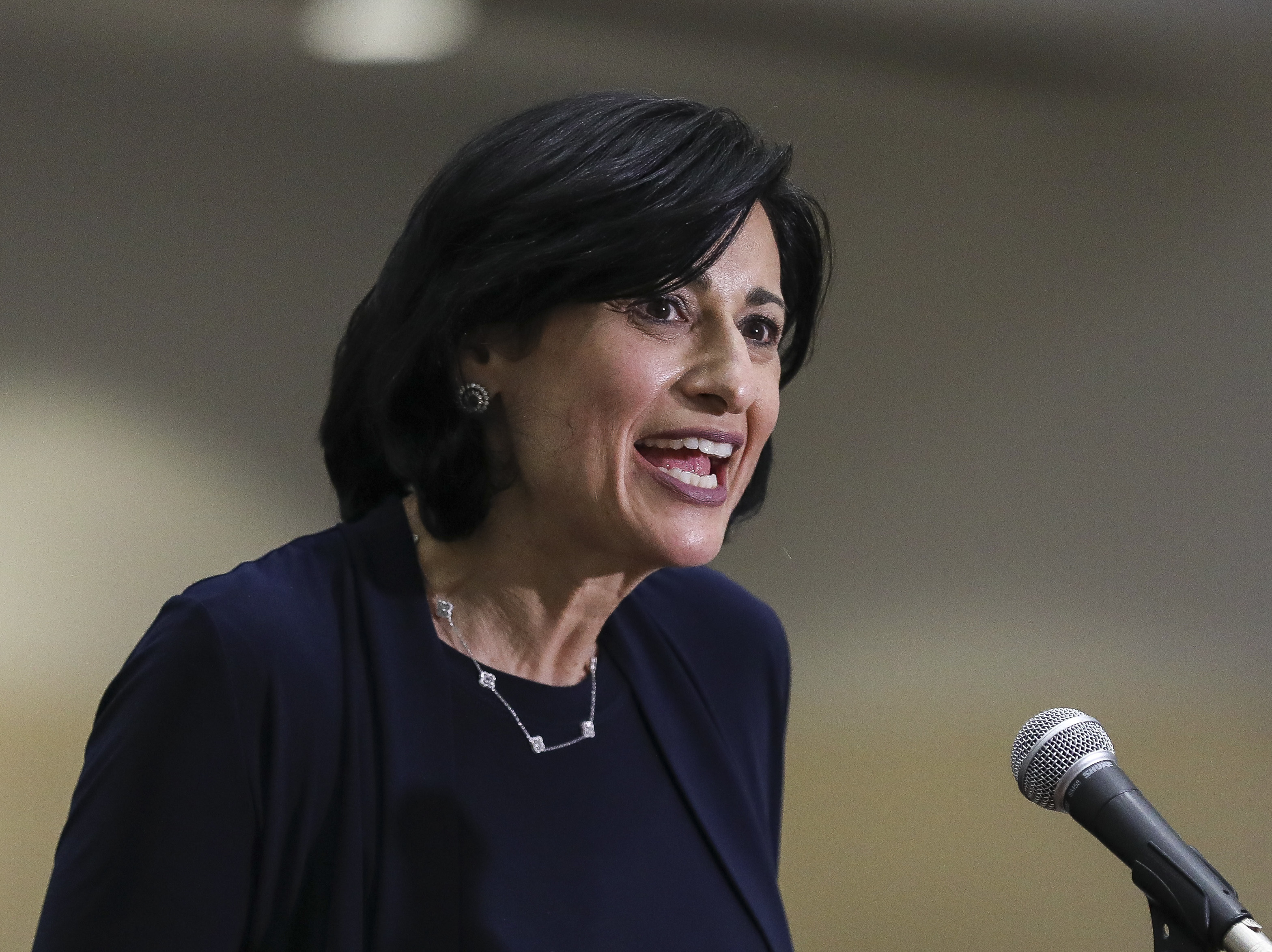 caption: CDC Director Dr. Rochelle Walensky, seen last week at FEMA mass vaccination site in Boston, said Thursday that the CDC is taking steps to address the impact of racism on public health.