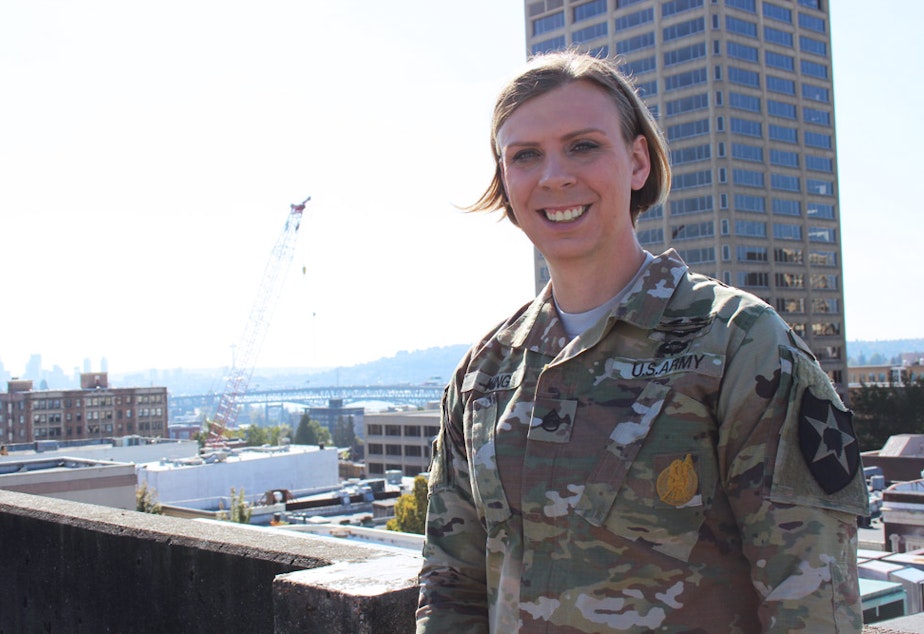 caption: Staff Sgt. Patricia King serves at Joint Base Lewis-McChord