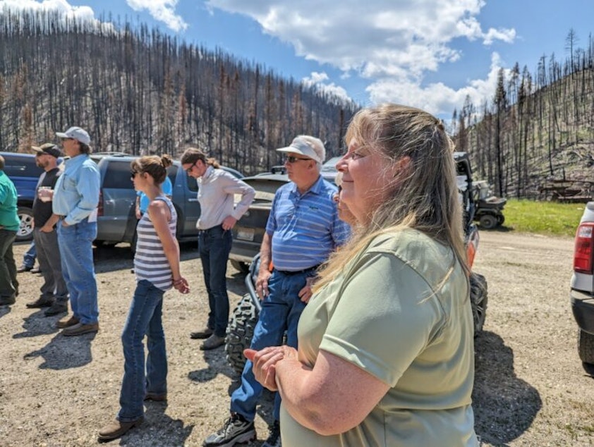 caption: Robyn Smith, the District Ranger for the Red River Ranger District, pictured here, said she’s thankful for less bureaucracy when it comes to funding to help fight wildfires out West. 