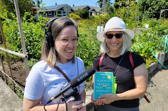 caption: Kirke Park is the setting of Soundside's interview with author Harriet Baskas about her new book, "111 Places in Seattle You Must Not Miss."
