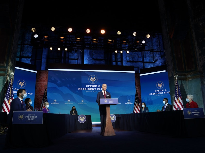 caption: President Biden has vowed quick action on climate change, appointing the largest climate staff of any president.