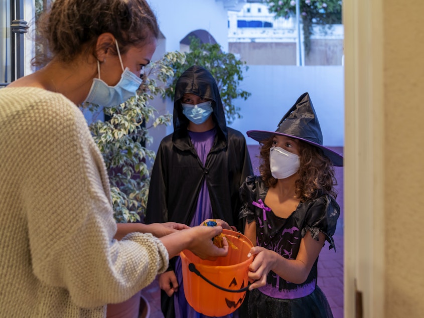 caption: Dr. Anthony Fauci said this weekend that children can go trick-or-treating safely this year.