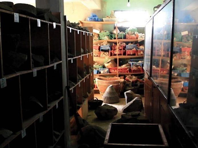 caption: A still from a video by The Clooney Foundation for Justice showing the Ain Dara archeological site storage and warehouse in the northern Aleppo Governorate, in Syria. The facility was later looted by various armed groups and bulldozed at some point between 2019 and 2020.