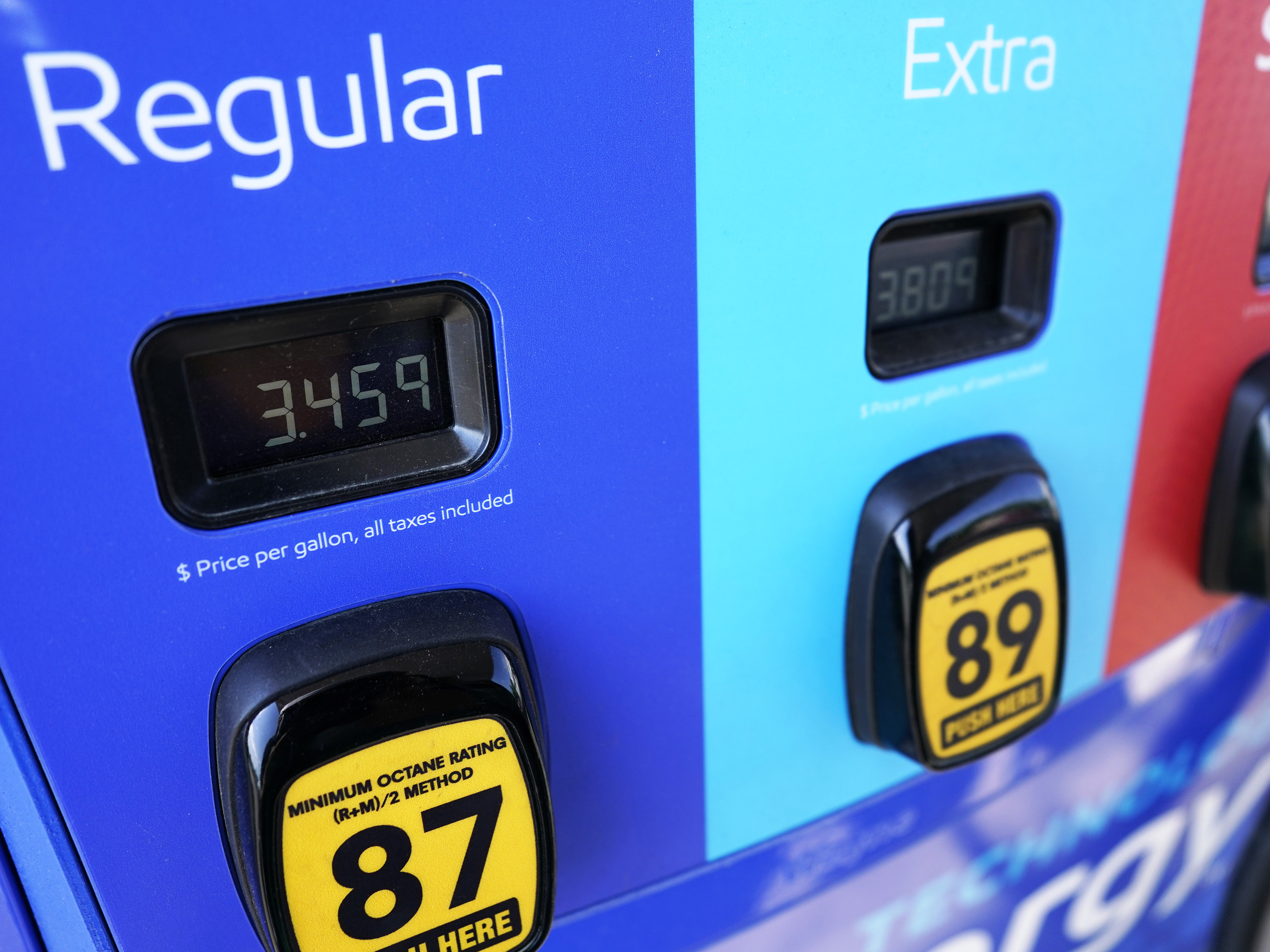 caption: Gas prices are seen at a gas station in Vernon Hills, Ill., on June 11, 2021. Crude prices continued to gain on Thursday even after the U.S. and 30 other countries announced a coordinated release of oil from their reserves.