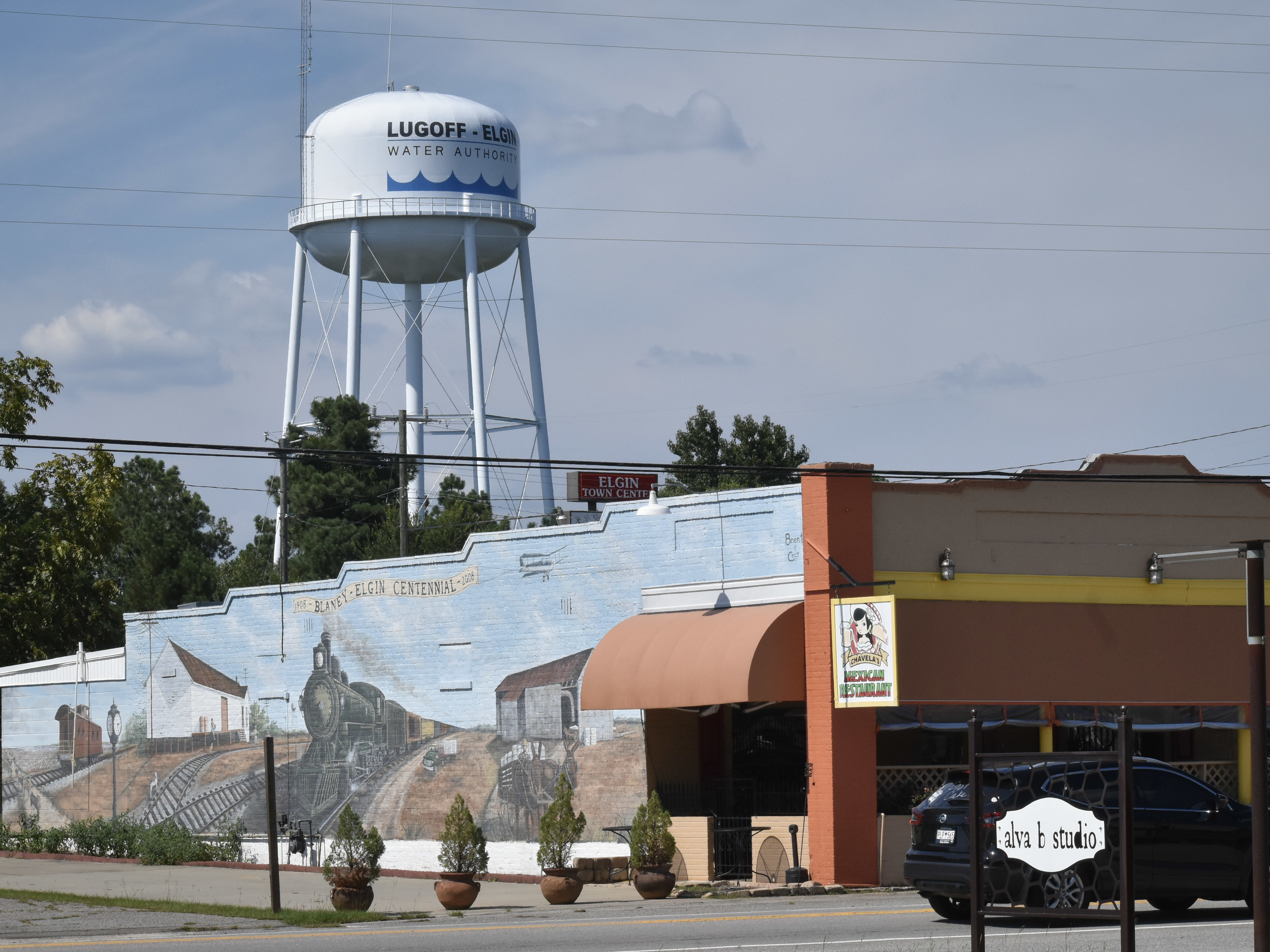 caption: The series of earthquakes, considered minor by geologists, started in December in the South Carolina town of Elgin, whose downtown is shown here. No one knows what is causing them or how long they will continue.