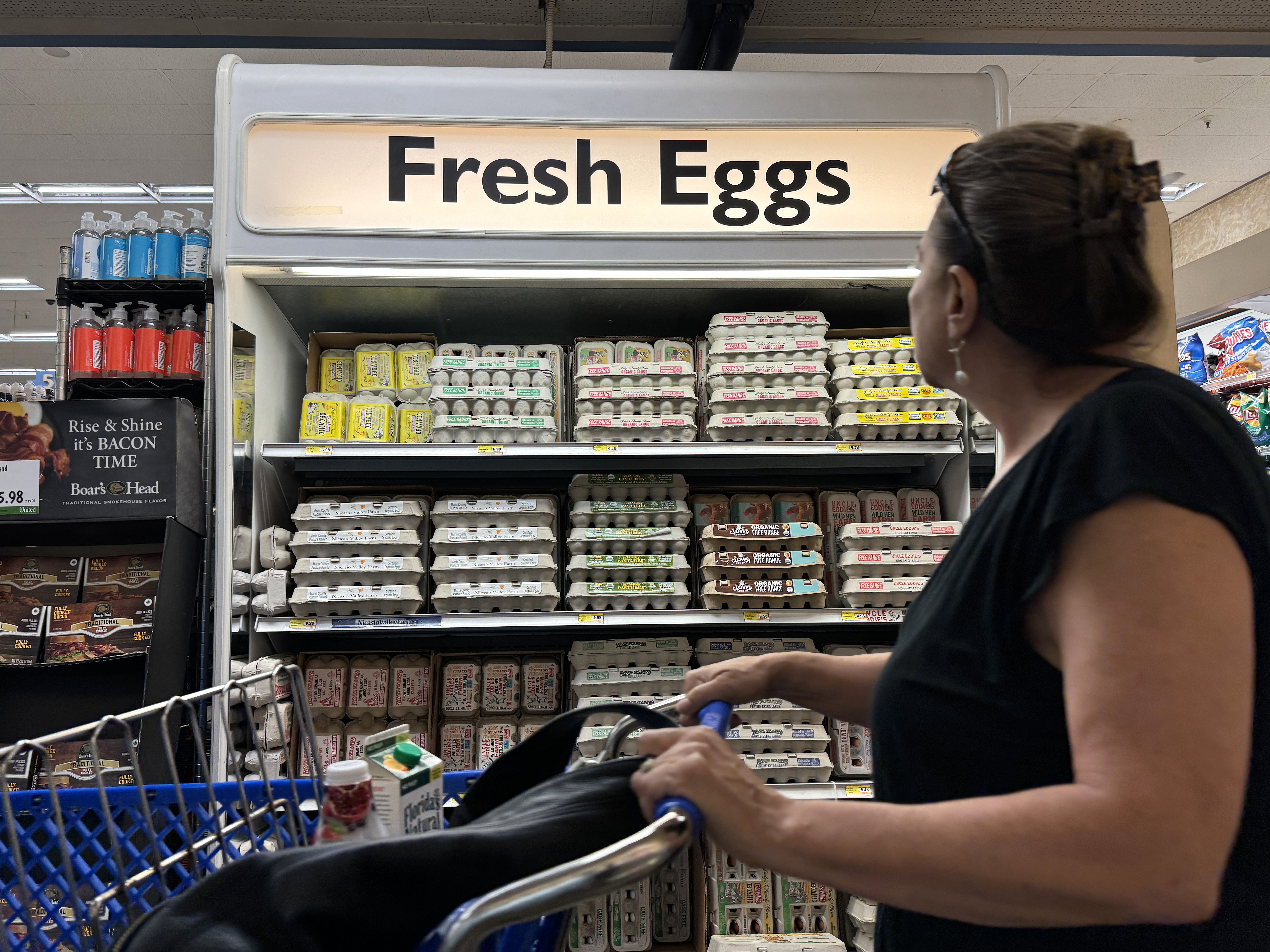 caption: Inflation — including a 39% jump in egg prices in the last year — soured many voters on the Democrats, just as they toppled other incumbent political leaders around the world.