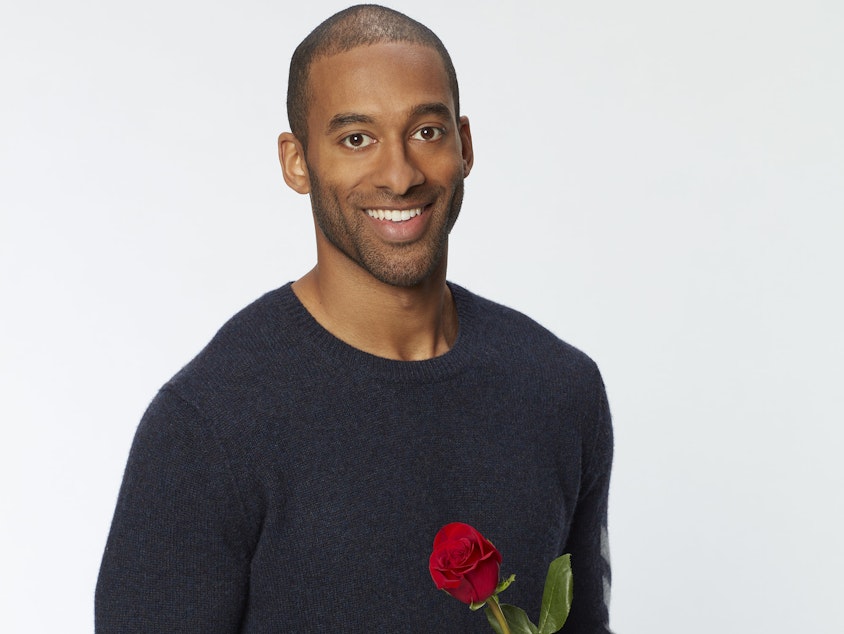 caption: Matt James, who was a prospective suitor on <em>The Bachelorette,</em> will take on the role of <em>The Bachelor</em> in the show's 25th season.