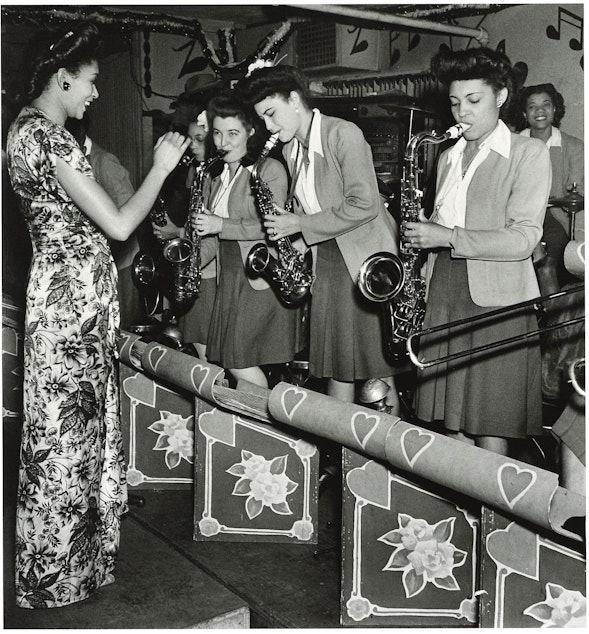caption: The International Sweethearts of Rhythm at Seattle's Black and Tan in 1944. 