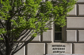 caption: The Internal Revenue Service building is seen on April 15, 2019, in Washington, D.C.