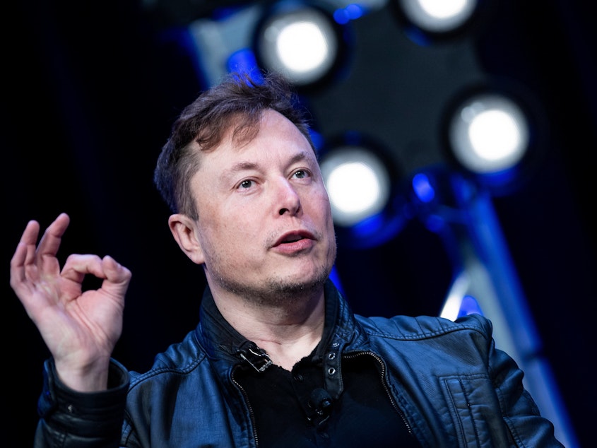 caption: Tesla CEO Elon Musk tweeted Saturday that the electric car maker is seeking legal action against Alameda County. Musk has criticized shelter-in-place orders in recent weeks.
