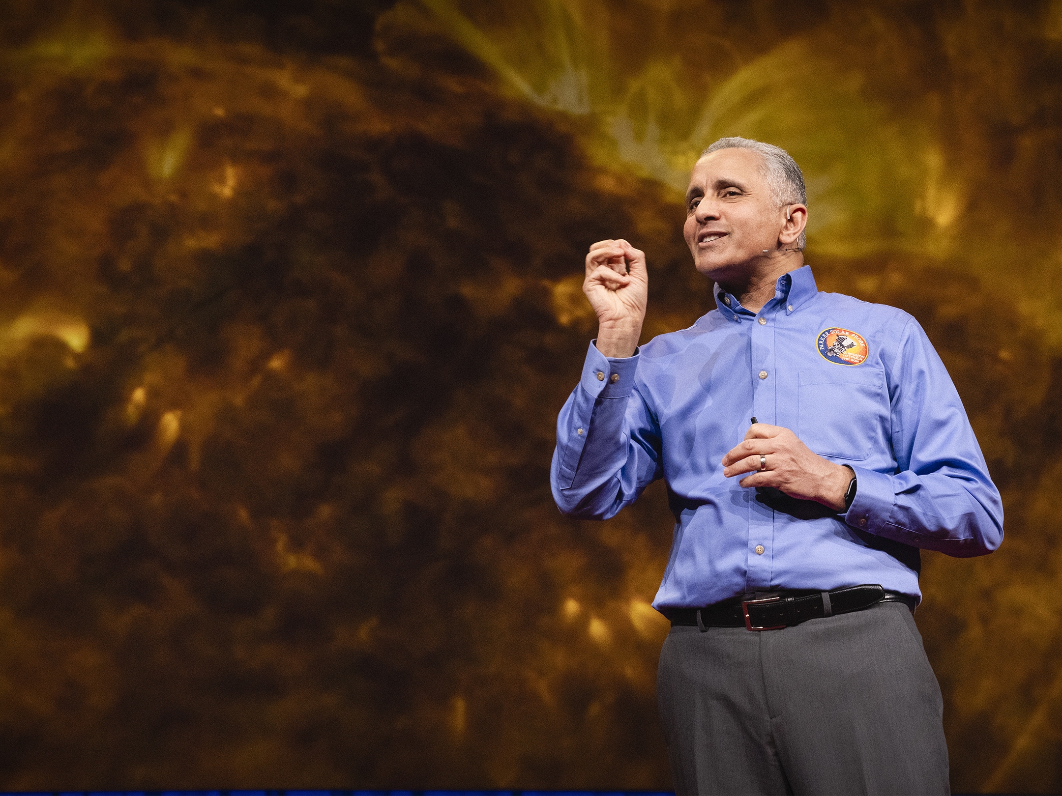 caption: Nour E. Rawafi speaks at SESSION 4 at TED2024: The Brave and the Brilliant, on Tuesday, April 16, 2024. Vancouver, BC, Canada. Photo: Gilberto Tadday / TED