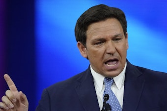 caption: Florida Republican Gov. Ron DeSantis, who's expected to sign the legislation, had called for the formation of an election police force in a speech last year.