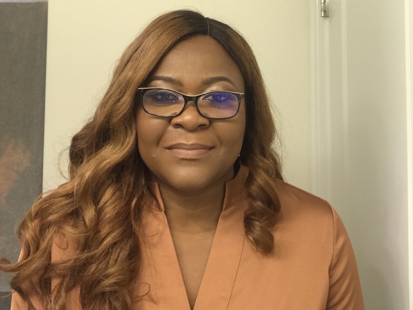 caption: Dr. Chizoba Barbara Wonodi is director of Johns Hopkins University's International Vaccine Access Center for Nigeria.