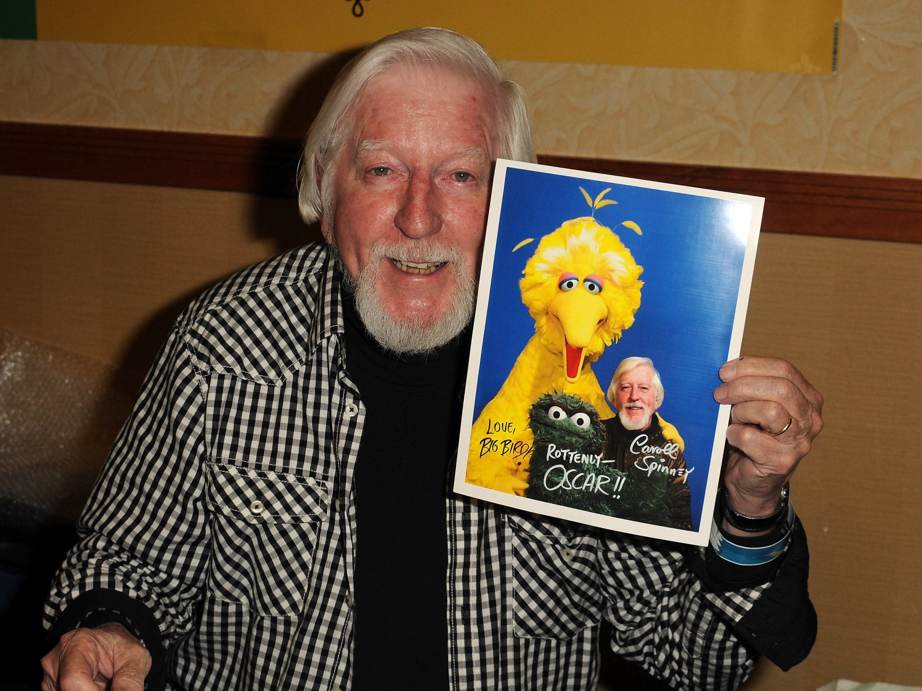 caption: Puppeteer Caroll Spinney who played Big Bird and Oscar the Grouch on <em>Sesame Street</em>, died Sunday at age 85.