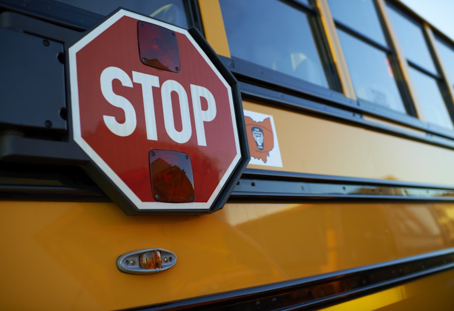 A First Student school bus