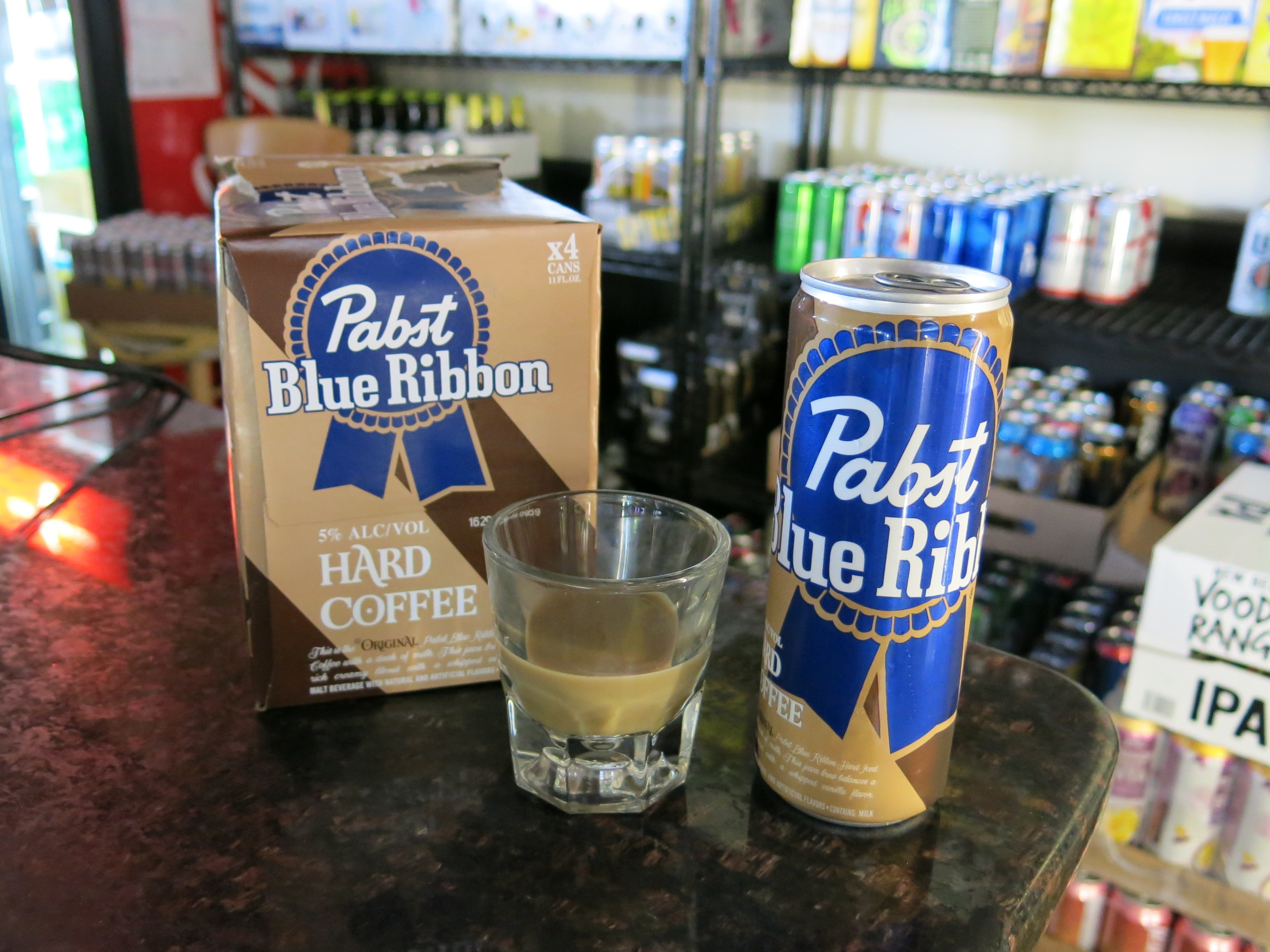 caption: Big breweries are selling less beer, so they're getting creative to attract customers. Pabst Blue Ribbon is market testing hard coffee in Pennsylvania, New Jersey, Maine, Georgia and Florida.