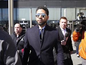 caption: Actor Jussie Smollett leaves a courthouse last month in Chicago. On Thursday, the city sued him to recoup costs of a police investigation that followed what the city says was his false report that he'd been attacked.