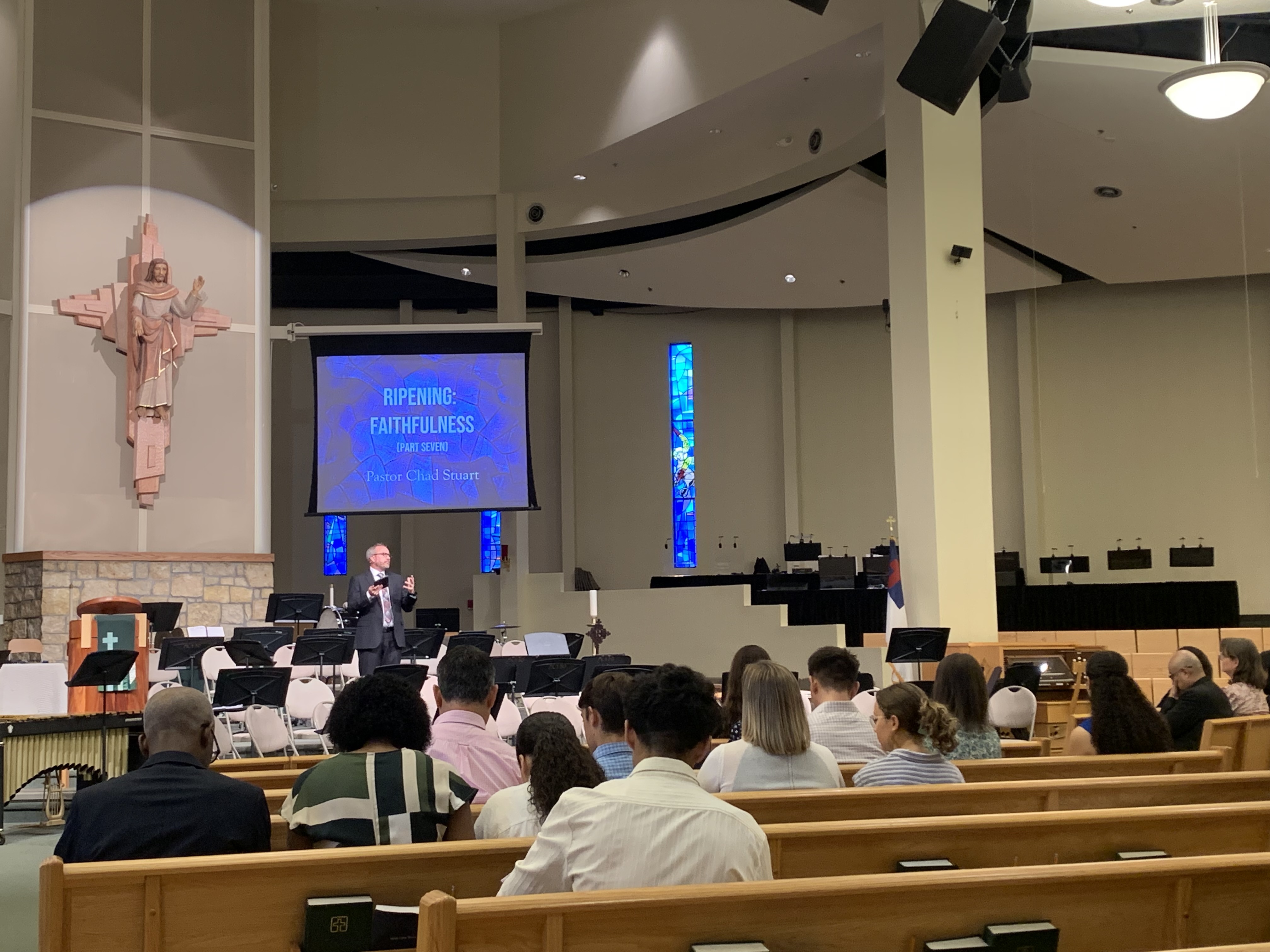 caption: Spencerville Seventh-day Adventist Church in Montgomery County, Maryland is currently meeting at the Lutheran Church of St. Andrew, after their building suffered a fire. It is one example of interfaith cooperation in the most religiously diverse county in the country.