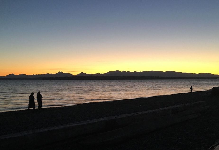 caption: Richmond Beach and the Olympic Mountains on Puget Sound, which could see fewer water-quality and shoreline regulations