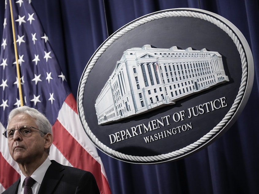 caption: Attorney General Merrick Garland announces the Justice Department charged several leaders of the Sinaloa cartel, a transnational drug trafficking organization based in Sinaloa, Mexico, and several of its facilitators across the world.