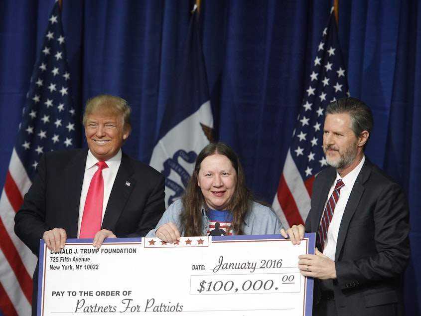 caption: President Trump has come under scrutiny about his charitable foundation's use of funds. He has been ordered to pay $2 million in damages by a New York judge.