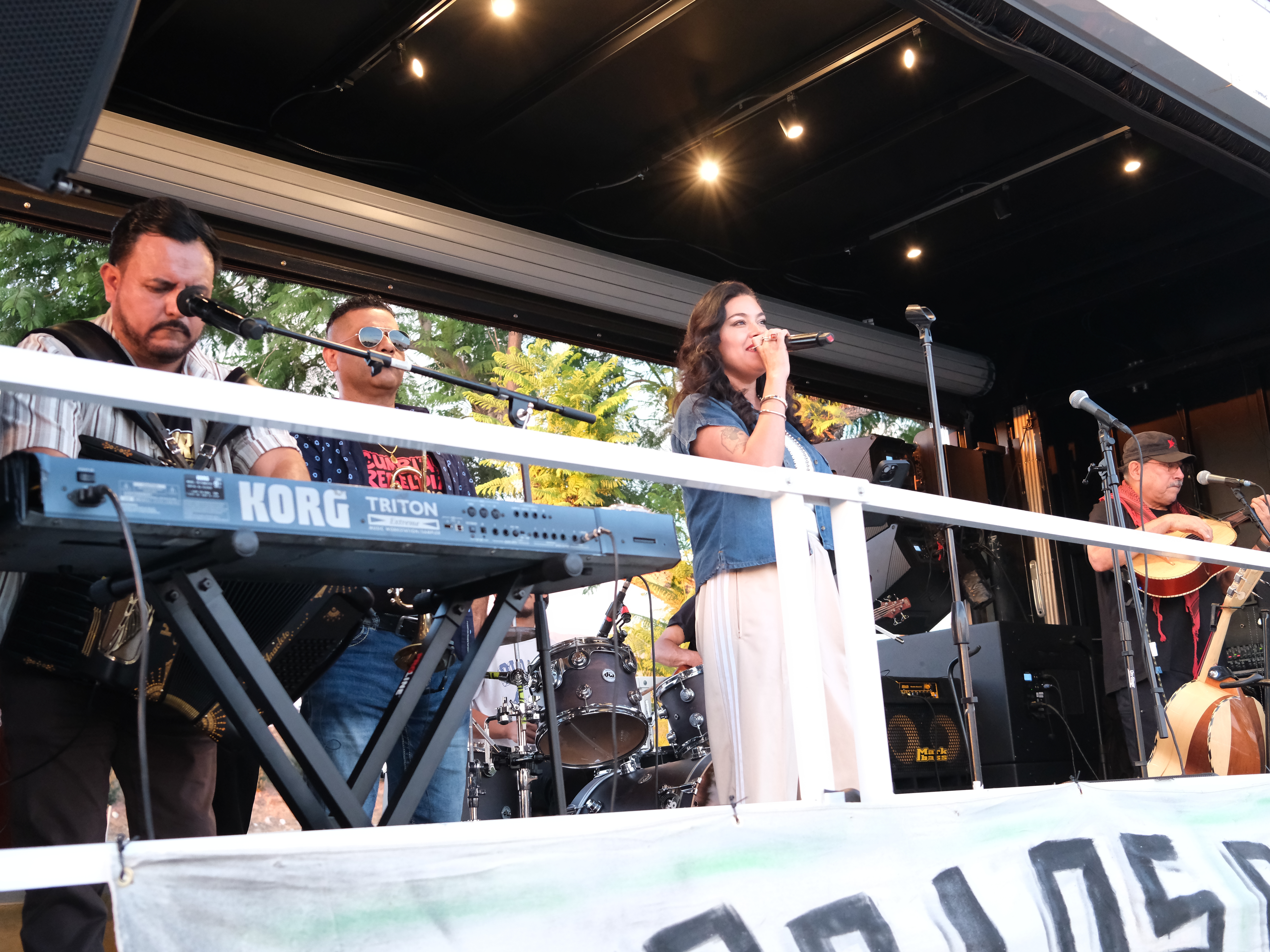caption: Los Jornaleros del Norte's songs narrate the struggles and triumphs of immigrant workers. They've been providing the soundtrack to Los Angeles-area protests against the federal government's deportation campaign.