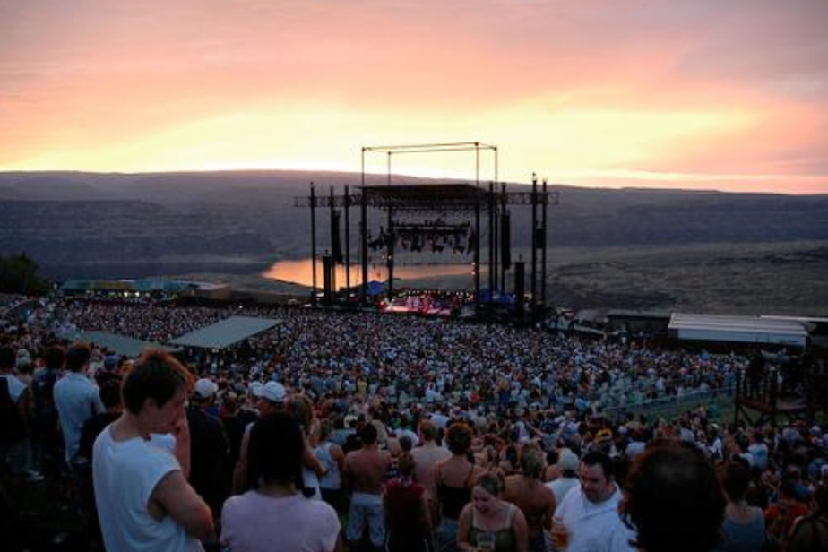 caption: The Gorge Amphitheater in George, Washington. The venue is managed by Live Nation Entertainment. In May 2024, Washington state joined a DOJ civil antitrust lawsuit which seeks to split Live Nation and Ticketmaster into separate companies, alleging they have a monopoly over the industry. 