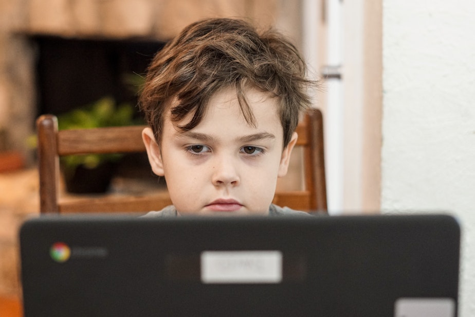 caption: Seattle Public Schools is moving all classes online in fall 2020, causing concern for many parents who are scrambling to incorporate home learning into their lives. 