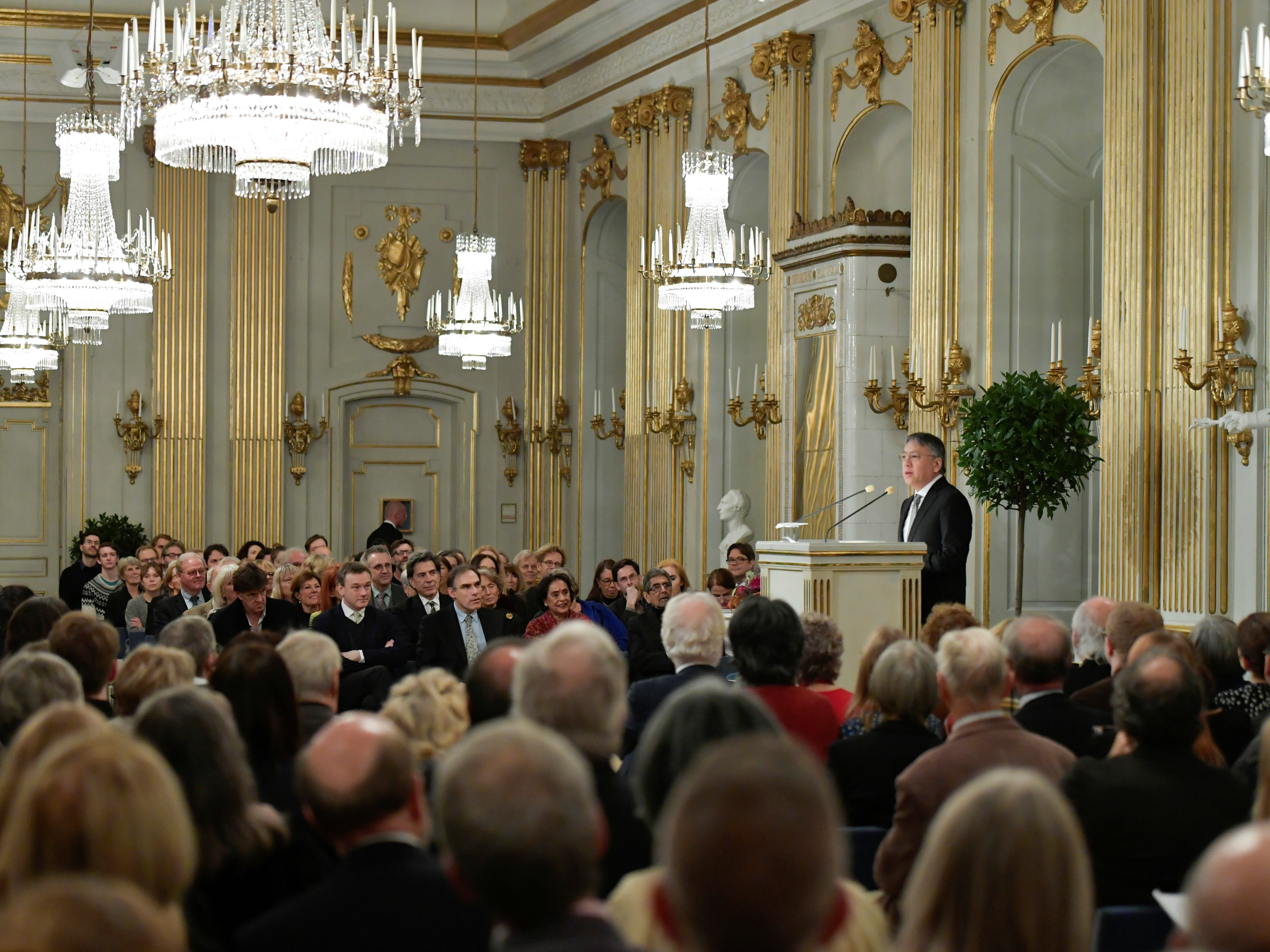 caption: The last Nobel Prize in Literature winner was Kazuo Ishiguro, who took the honor in 2017. The Swedish Academy will award two literary prizes in 2019, the Nobel Foundation says.