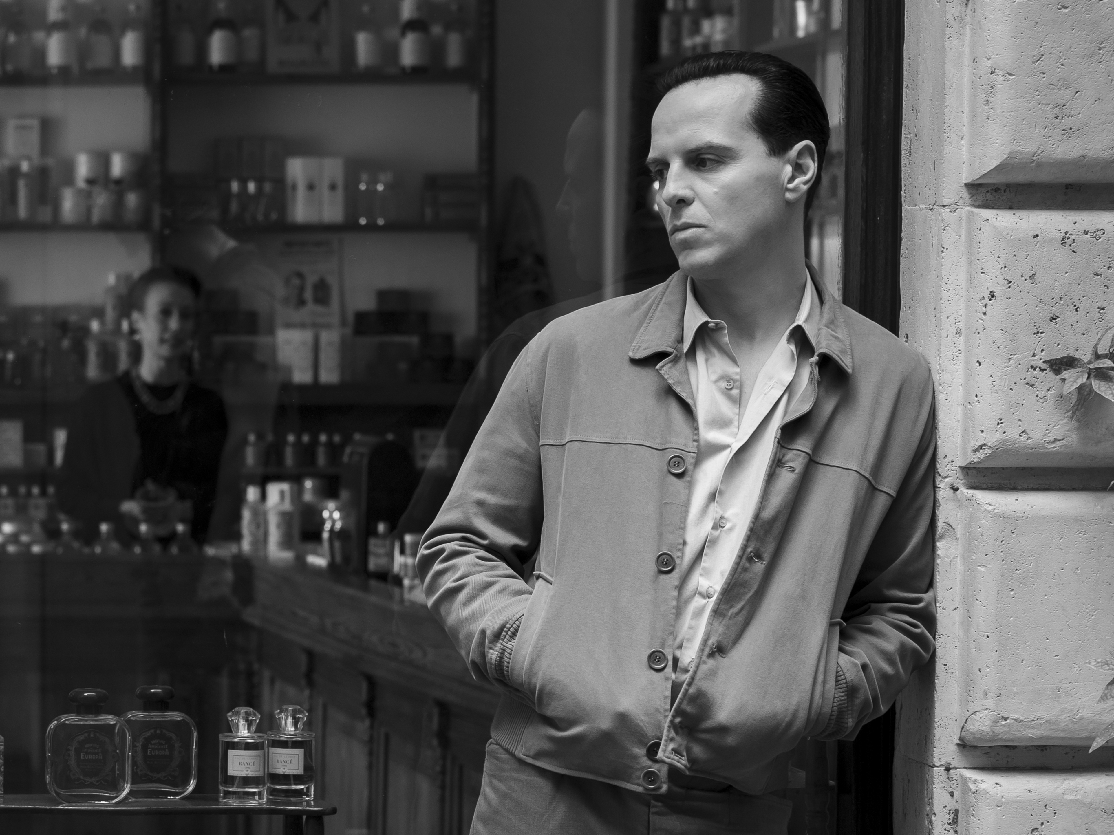caption: Andrew Scott starred in the Netflix series <em>Ripley</em>, which was the most stunningly shot show TV critic David Bianculli saw in 2024.
