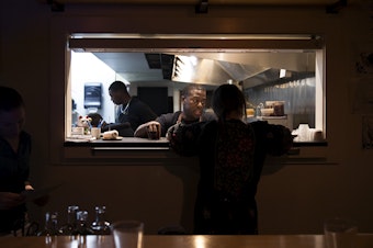 caption: Chef-owner Edouardo Jordan in his second restaurant, JuneBaby. (December 2017)