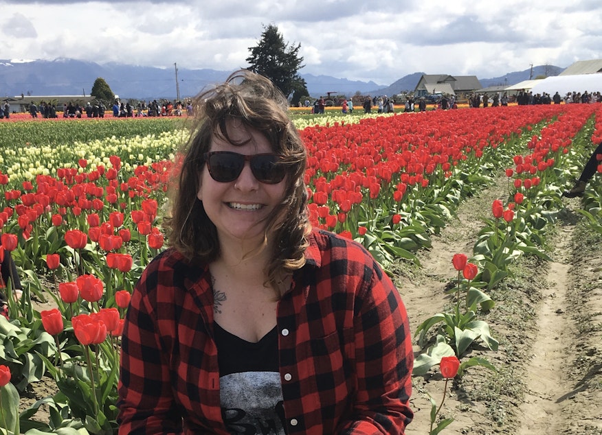 caption: Shannon Hargis moved to Seattle from Nashville less than two years ago, but she's already been to the Tulip Festival twice. Next on her list of touristy things to explore: Leavenworth. Or Seafair.