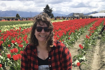 caption: Shannon Hargis moved to Seattle from Nashville less than two years ago, but she's already been to the Tulip Festival twice. Next on her list of touristy things to explore: Leavenworth. Or Seafair.