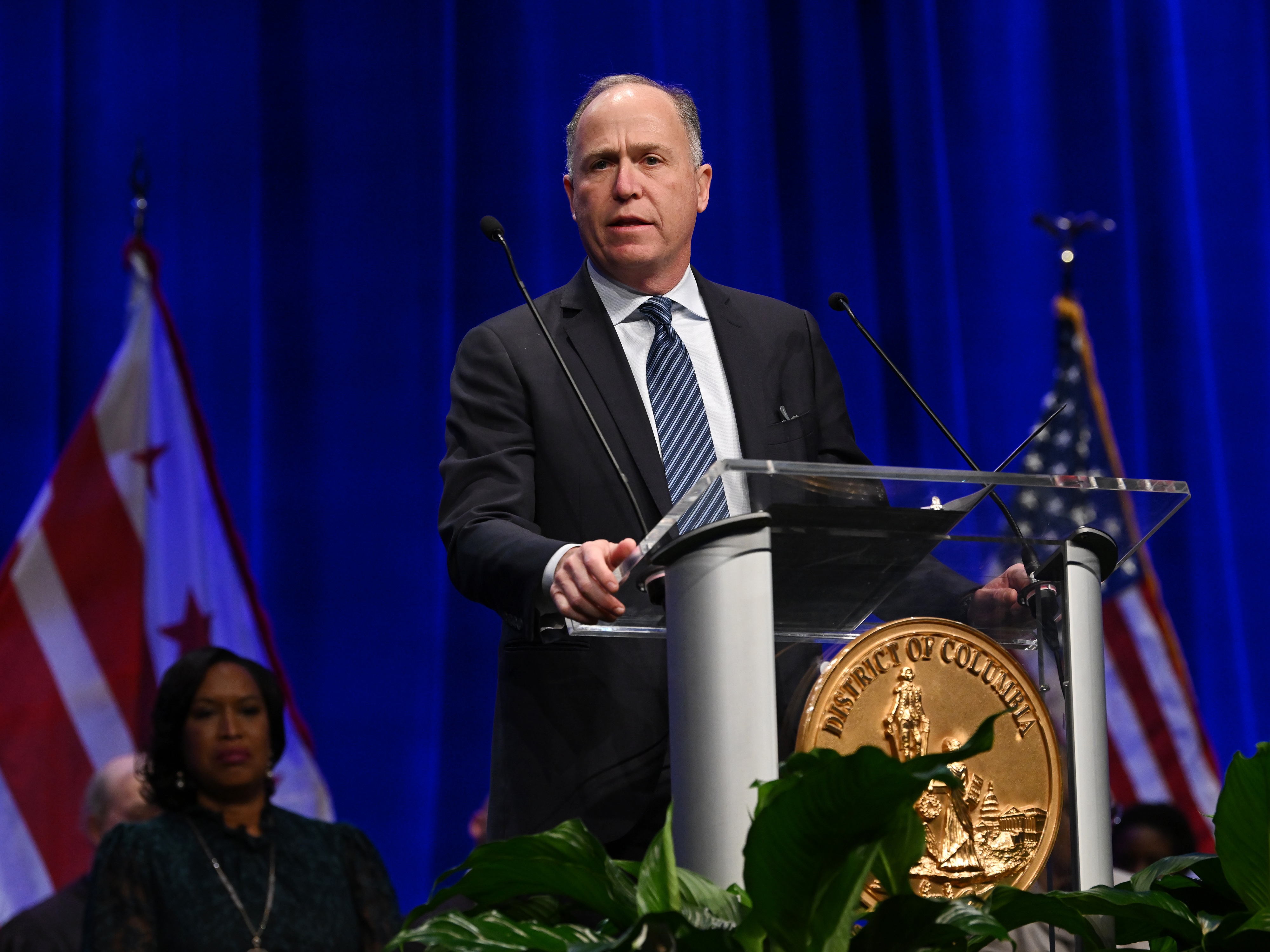 caption: The attorney general of Washington, D.C., Brian Schwalb, has filed a lawsuit challenging what he calls the "federal government's unlawful attempt to take over the District of Columbia's Metropolitan Police Department."