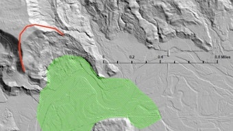 caption: A preliminary map of the landslide area in northwest Washington.