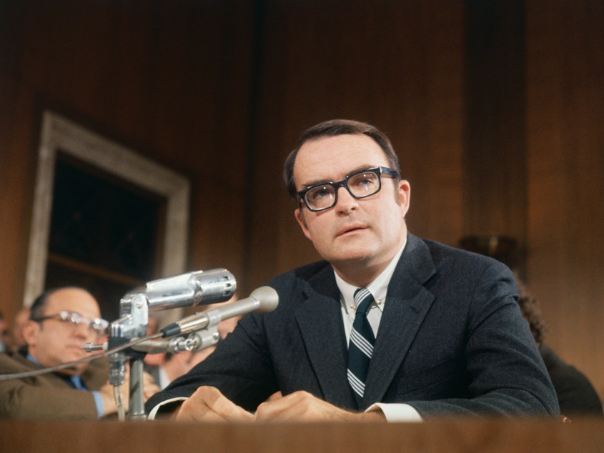 caption: Washington, D.C.: William D. Ruckelshaus, director of the Environmental Protection Agency.