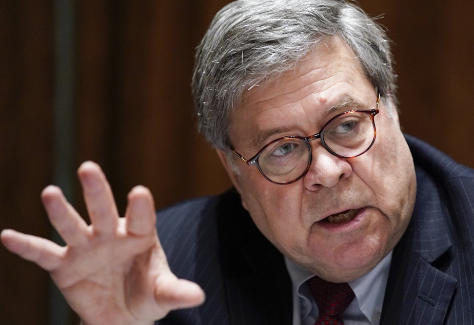 caption: Critics have called Attorney General William Barr too willing to do the bidding of President Trump. Justice Department attorneys say they've seen political pressure in big cases.