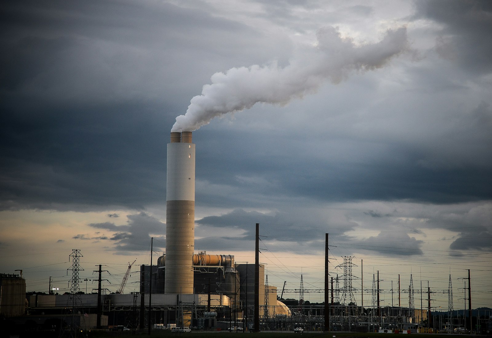 missions rise from the Duke Energy Corp. coal-fired Asheville Power Plant in Arden, N.C.