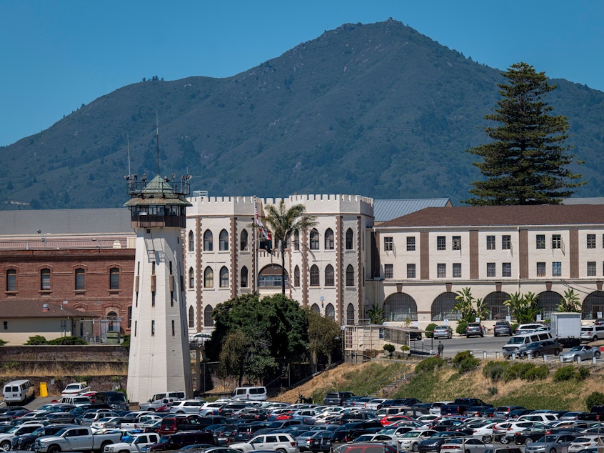 caption: San Quentin State Prison in California is among several across the U.S. that have experienced coronavirus outbreaks.