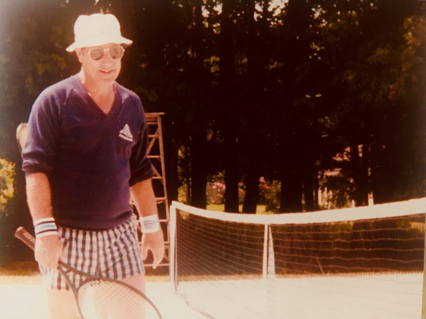 caption: Leslie Snapp was an avid tennis player; he played until he was 90, said daughter in law Lisa Vizzini. 