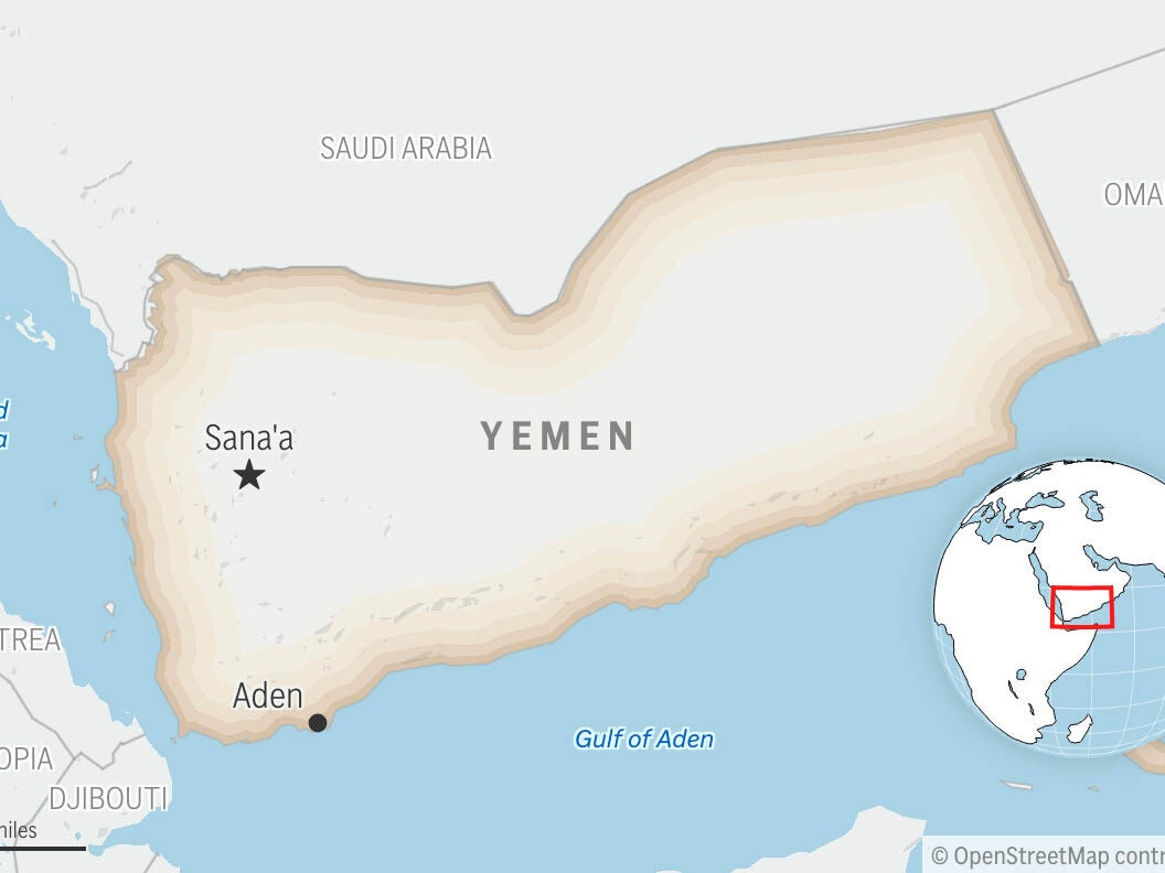 caption: This is a locator map for Yemen with its capital, Sanaa.
