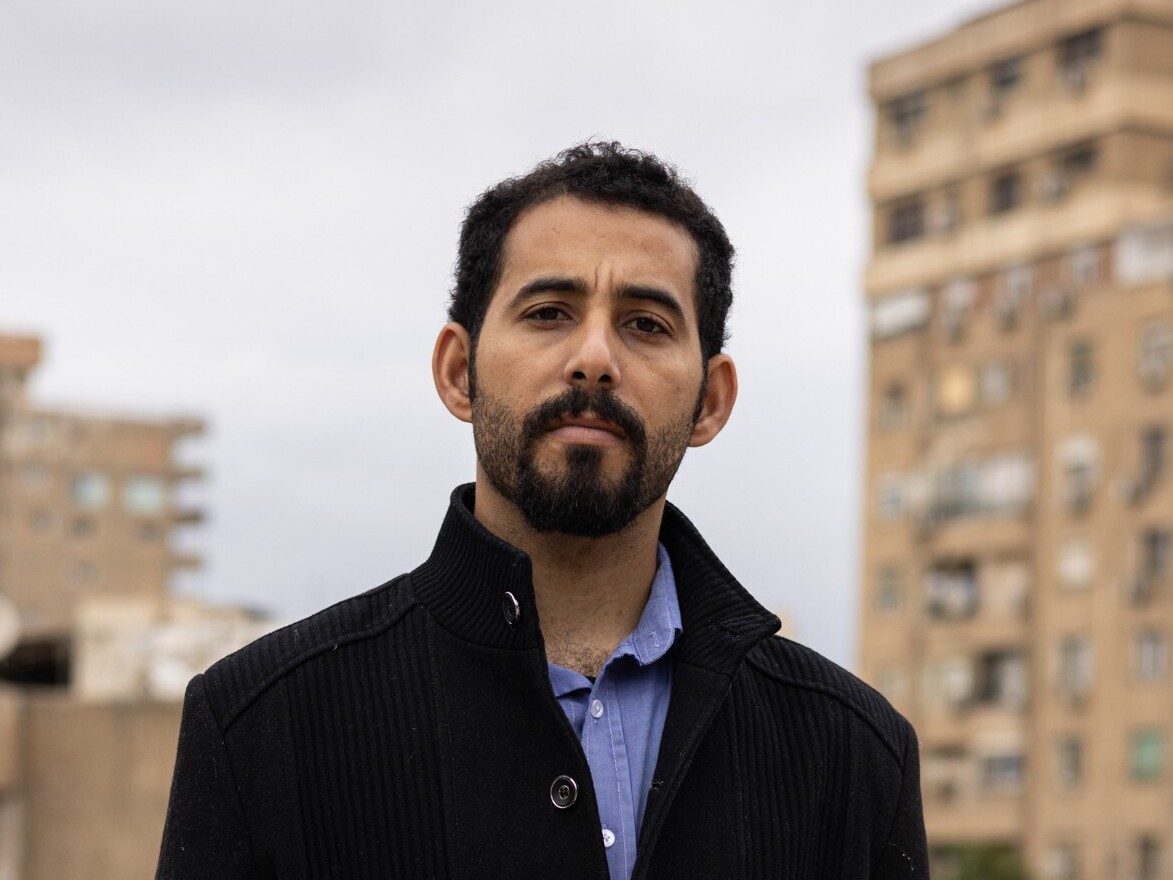 caption: Mosab Abu Toha and his wife and children are currently living in Syracuse, N.Y., where he is a fellow at the University of Syracuse.