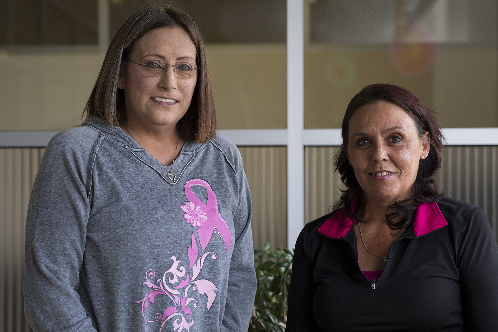 caption: Corri Durrant (L) and Turina James (R) 