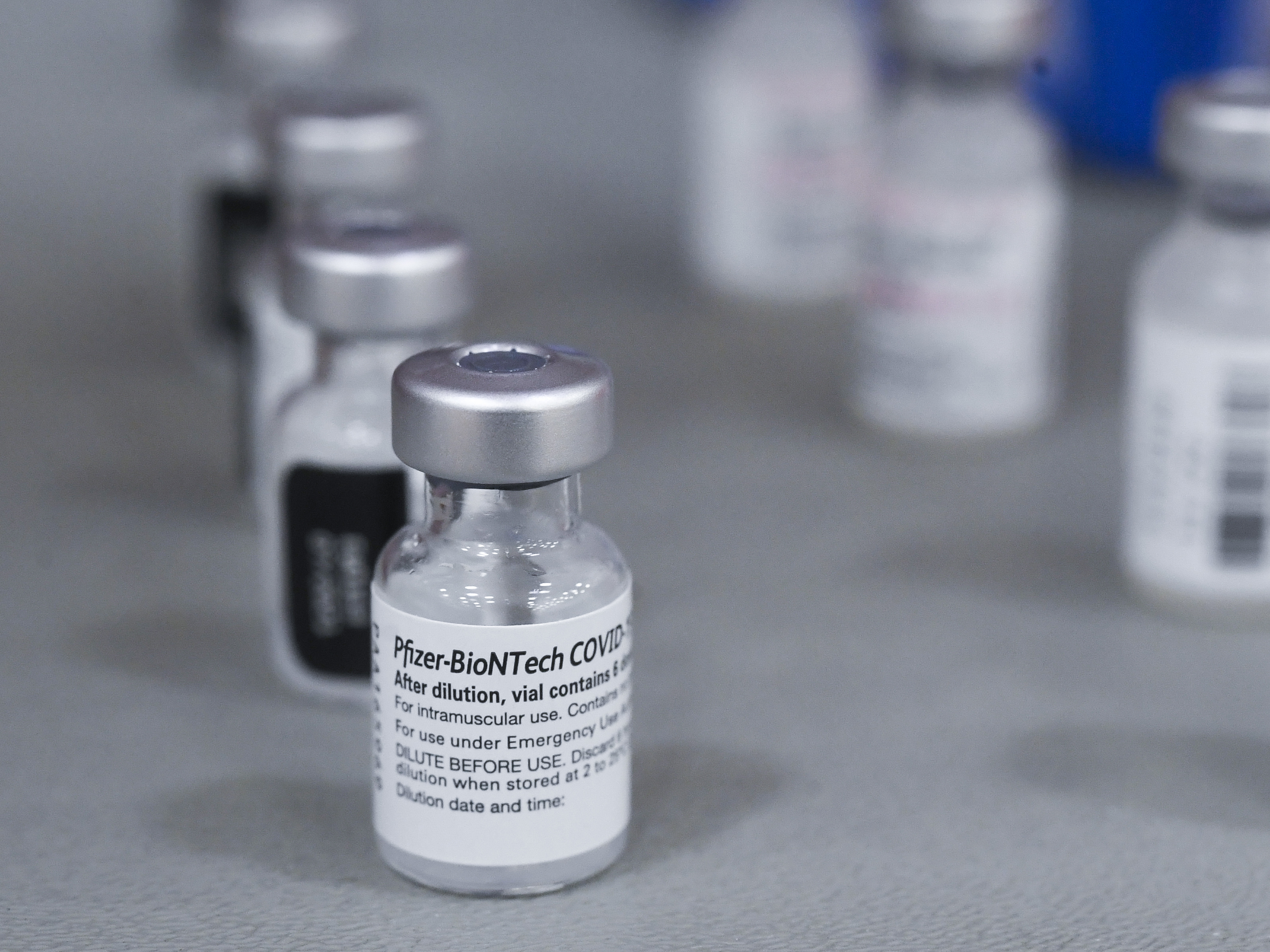 caption: Pfizer-BioNTech is seeking the Food and Drug Administration's approval for its COVID-19 vaccine, with the goal of getting the agency's green light "in the coming months."