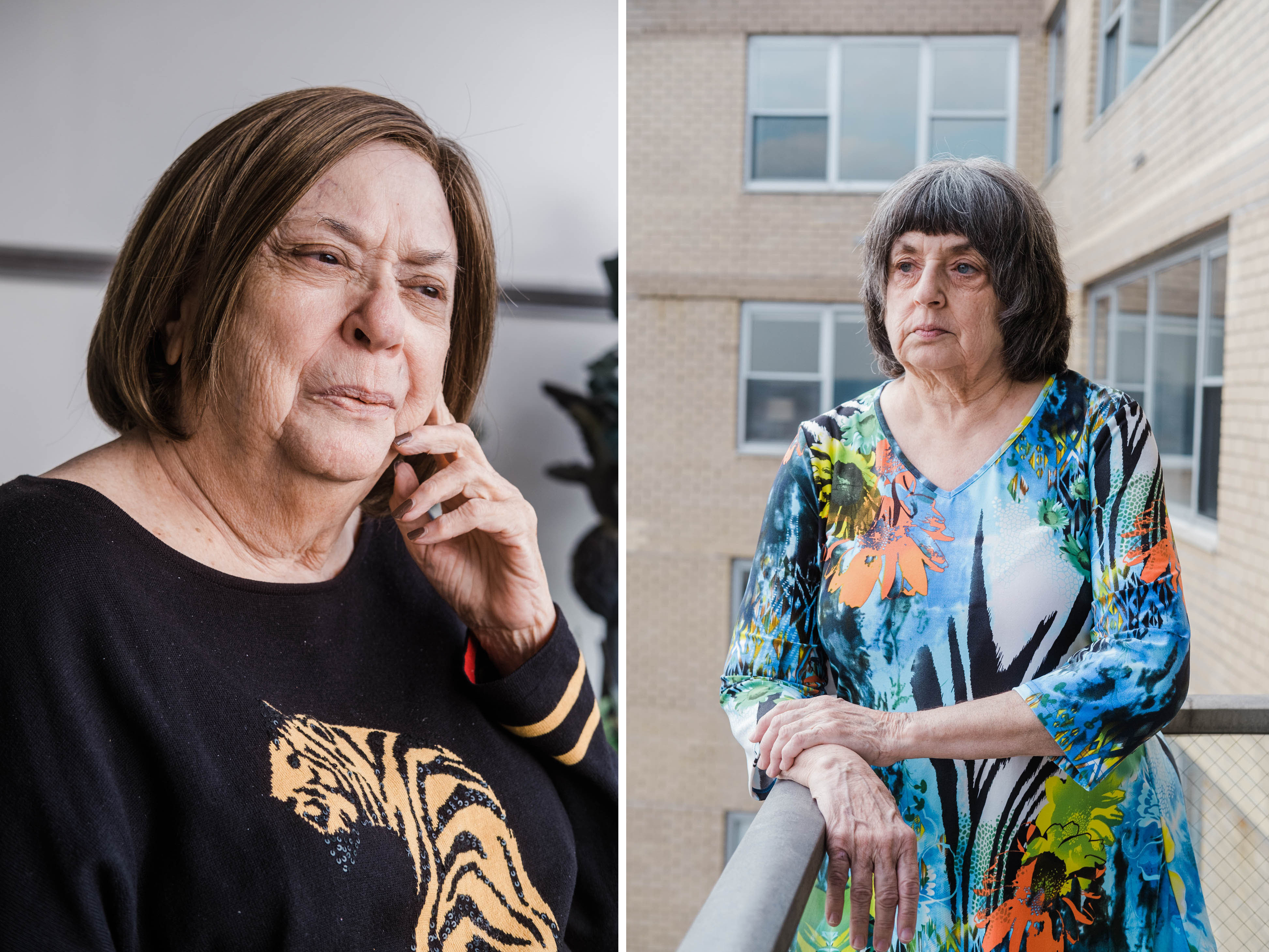 caption: Eileen and Louise both got COVID-19 in the early days of the pandemic in New York. Eileen ended up on a ventilator for two months and then spent five months in a rehab hospital. Louise fought the illness at home as hospitals started filling up.
