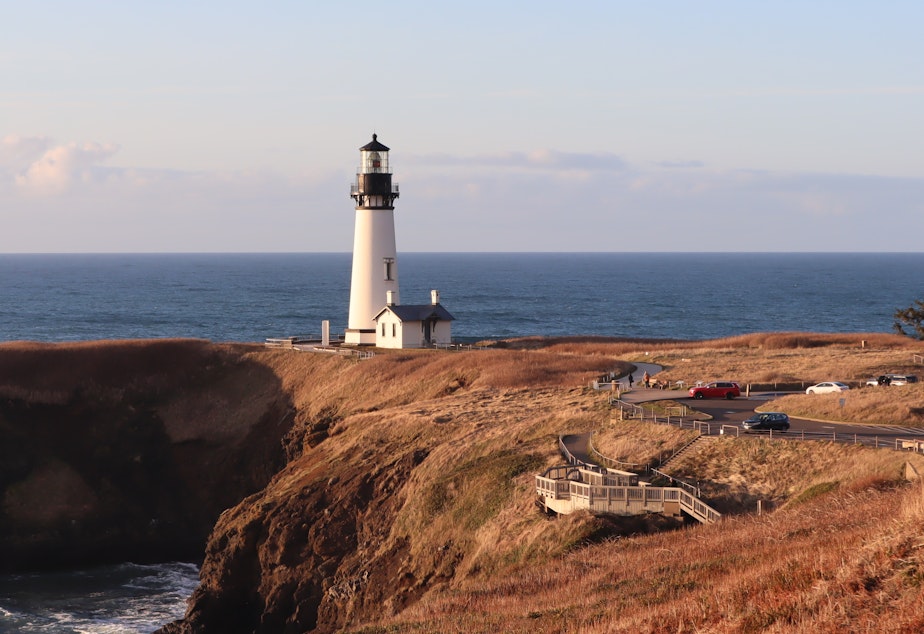 caption: The Yaquina Head Lighthouse celebrates its 150th birthday in 2023.