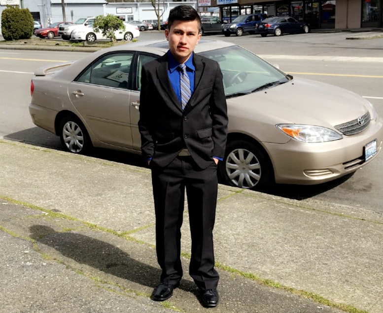 caption: Gustavo Gonzalez, who is from Guatemala, crossed the border into the U.S. at age 17.